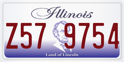 IL license plate Z579754