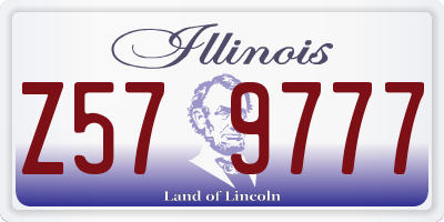 IL license plate Z579777