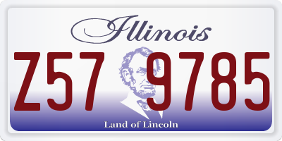 IL license plate Z579785