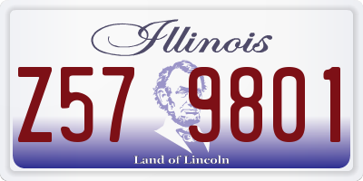 IL license plate Z579801