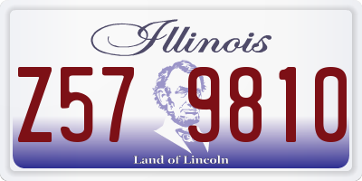 IL license plate Z579810
