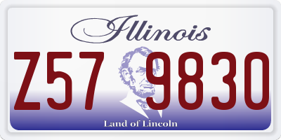 IL license plate Z579830