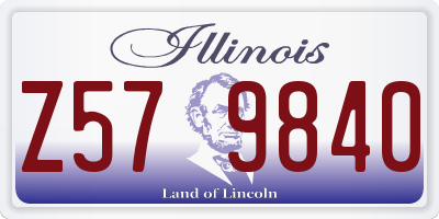 IL license plate Z579840
