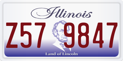 IL license plate Z579847