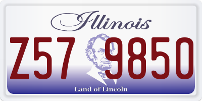 IL license plate Z579850