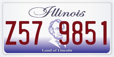 IL license plate Z579851