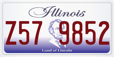 IL license plate Z579852