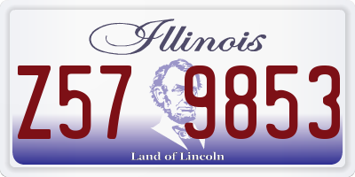 IL license plate Z579853