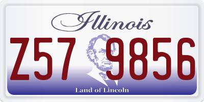 IL license plate Z579856