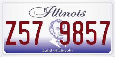 IL license plate Z579857