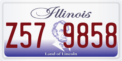 IL license plate Z579858