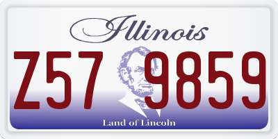 IL license plate Z579859
