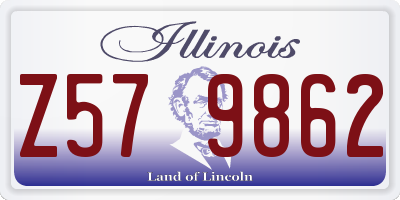IL license plate Z579862