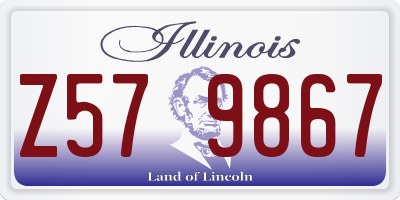 IL license plate Z579867