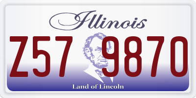 IL license plate Z579870