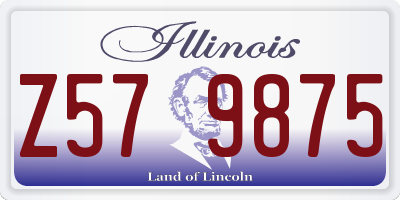 IL license plate Z579875