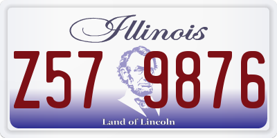 IL license plate Z579876