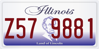 IL license plate Z579881