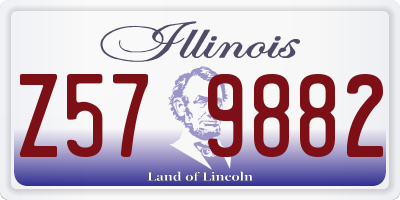IL license plate Z579882