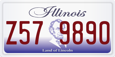 IL license plate Z579890