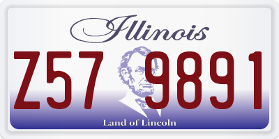 IL license plate Z579891