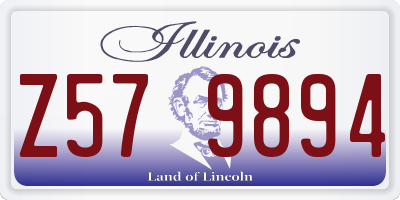 IL license plate Z579894