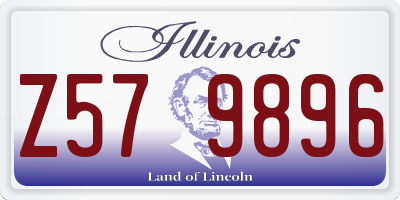 IL license plate Z579896