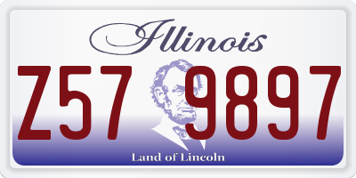 IL license plate Z579897