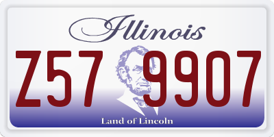 IL license plate Z579907