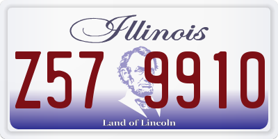 IL license plate Z579910