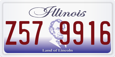 IL license plate Z579916