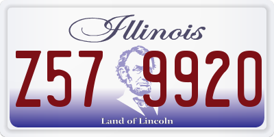 IL license plate Z579920