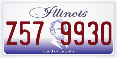 IL license plate Z579930