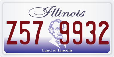 IL license plate Z579932