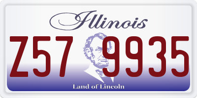 IL license plate Z579935