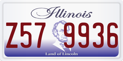 IL license plate Z579936