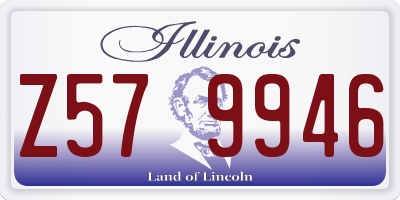 IL license plate Z579946