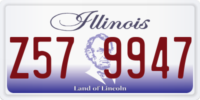 IL license plate Z579947