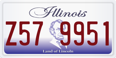 IL license plate Z579951