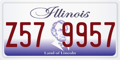 IL license plate Z579957