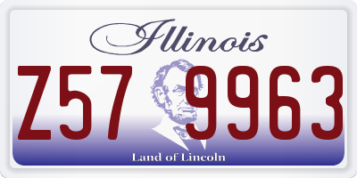 IL license plate Z579963