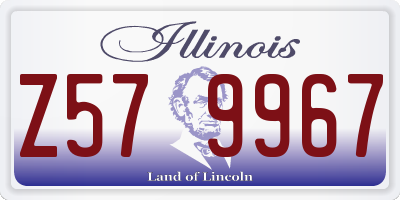 IL license plate Z579967