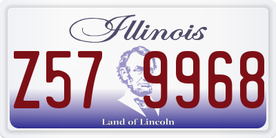 IL license plate Z579968