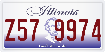 IL license plate Z579974