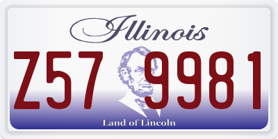 IL license plate Z579981