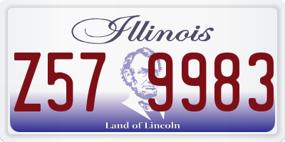 IL license plate Z579983