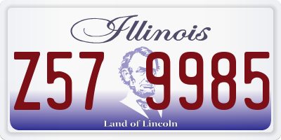 IL license plate Z579985