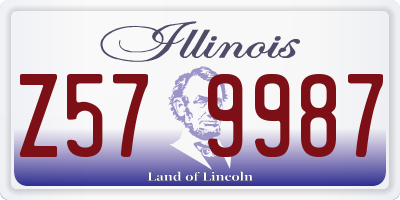 IL license plate Z579987
