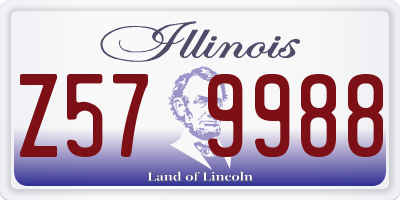 IL license plate Z579988