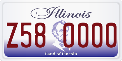 IL license plate Z580000